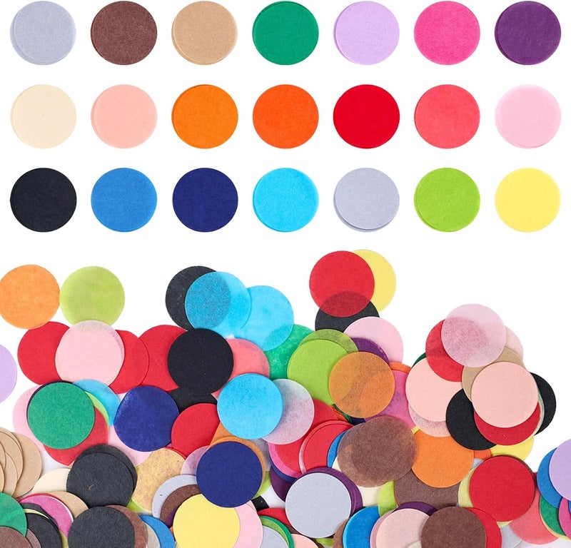 Koogel 1 Inch Round Tissue Paper, Table Confetti Dots Multicolor Circles 20 Assorted Colors for Arts Greeting Cards Scrapbooking DIY 2400 PCS - Image 1